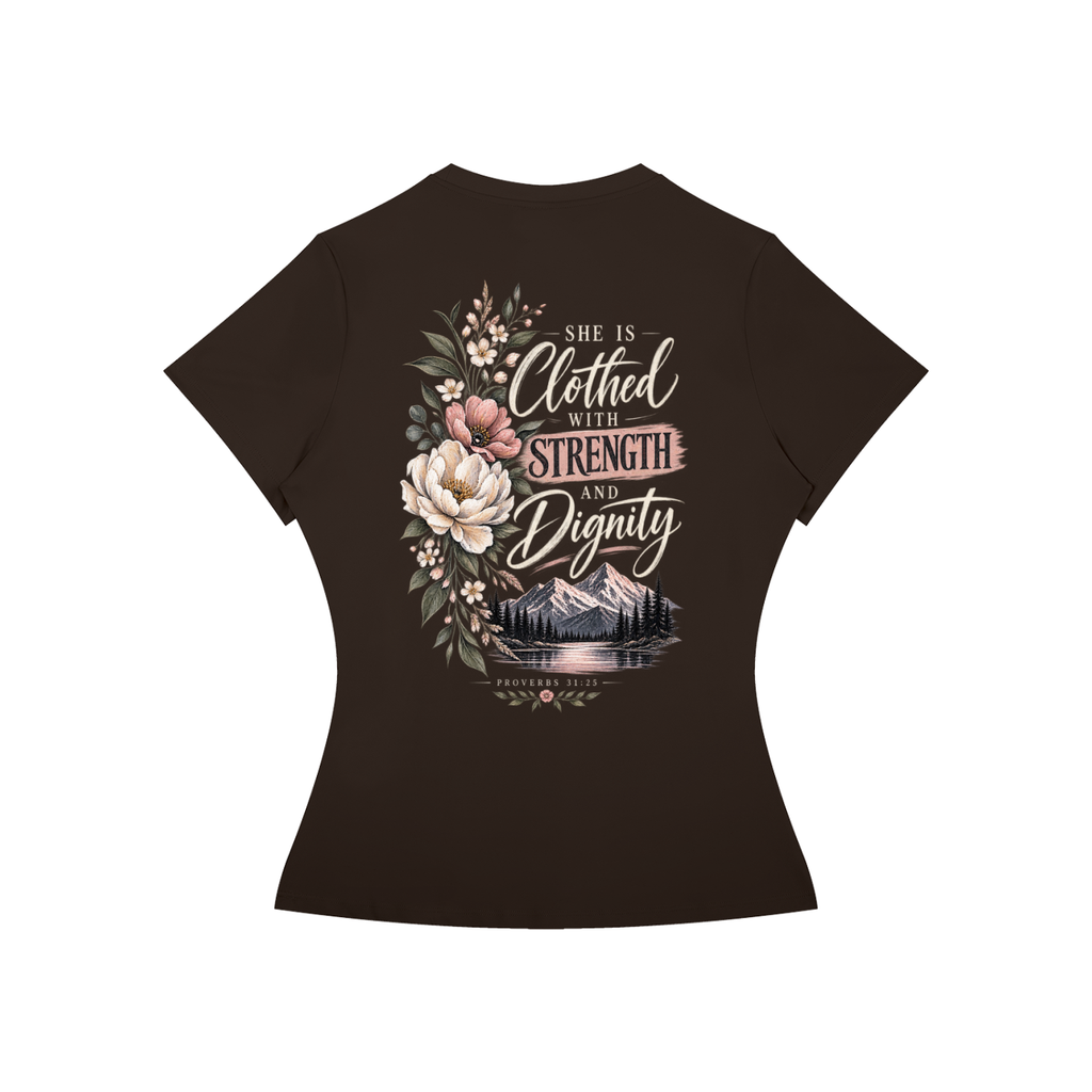 Proverbs 31:25 Women’s Slim Fit Performance T-Shirt