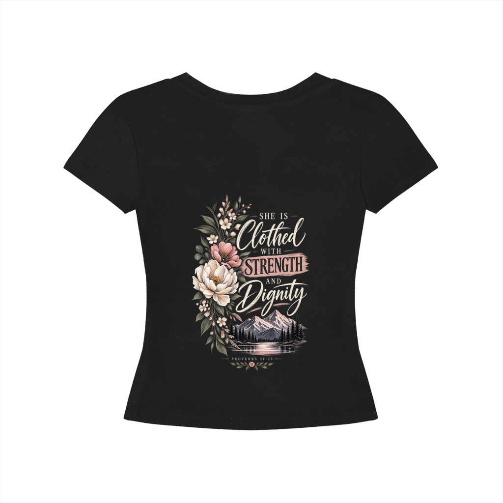 Proverbs 31:25 Women's Longline Slim-Fit T-Shirt