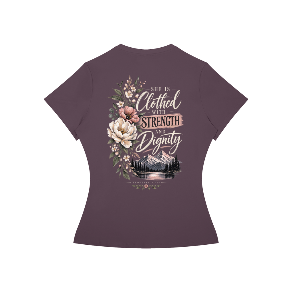 Proverbs 31:25 Women’s Slim Fit Performance T-Shirt