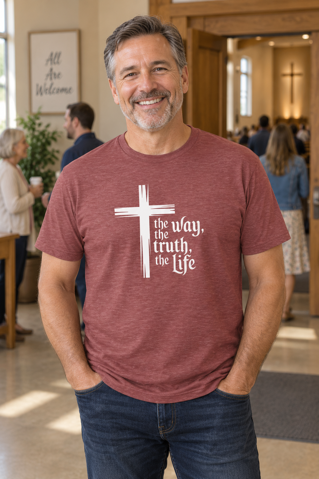 The Way, Truth and Life Christian T-Shirt - John 14:6 Faith Apparel