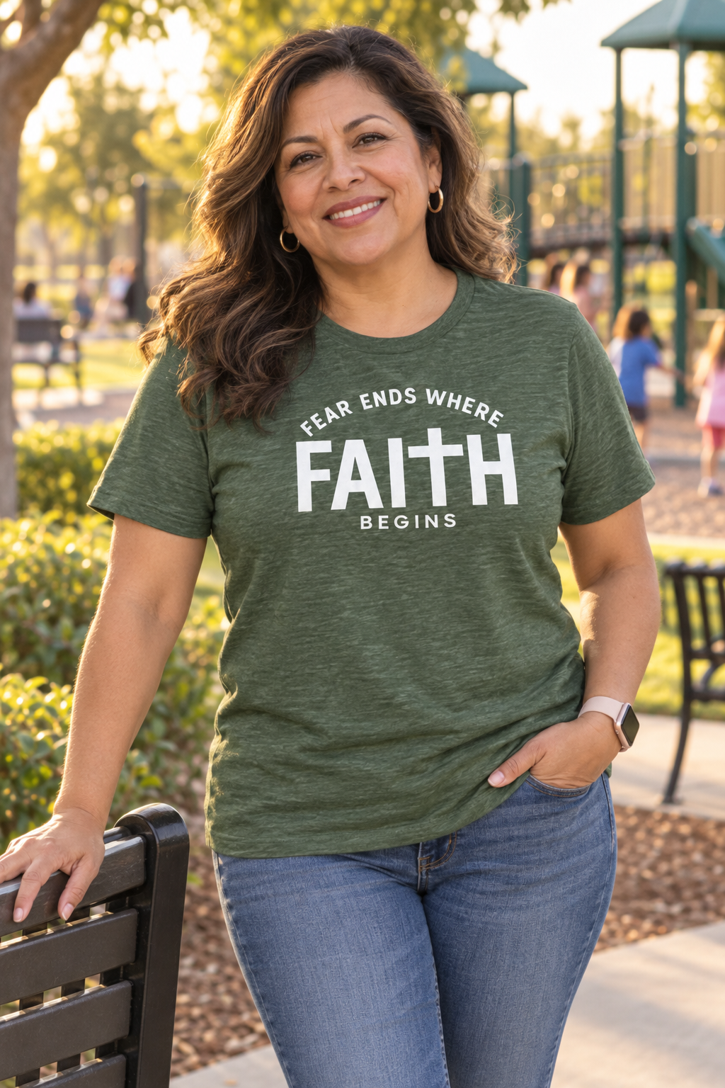 Faith Begins - Faith Over Fear Christian Apparel