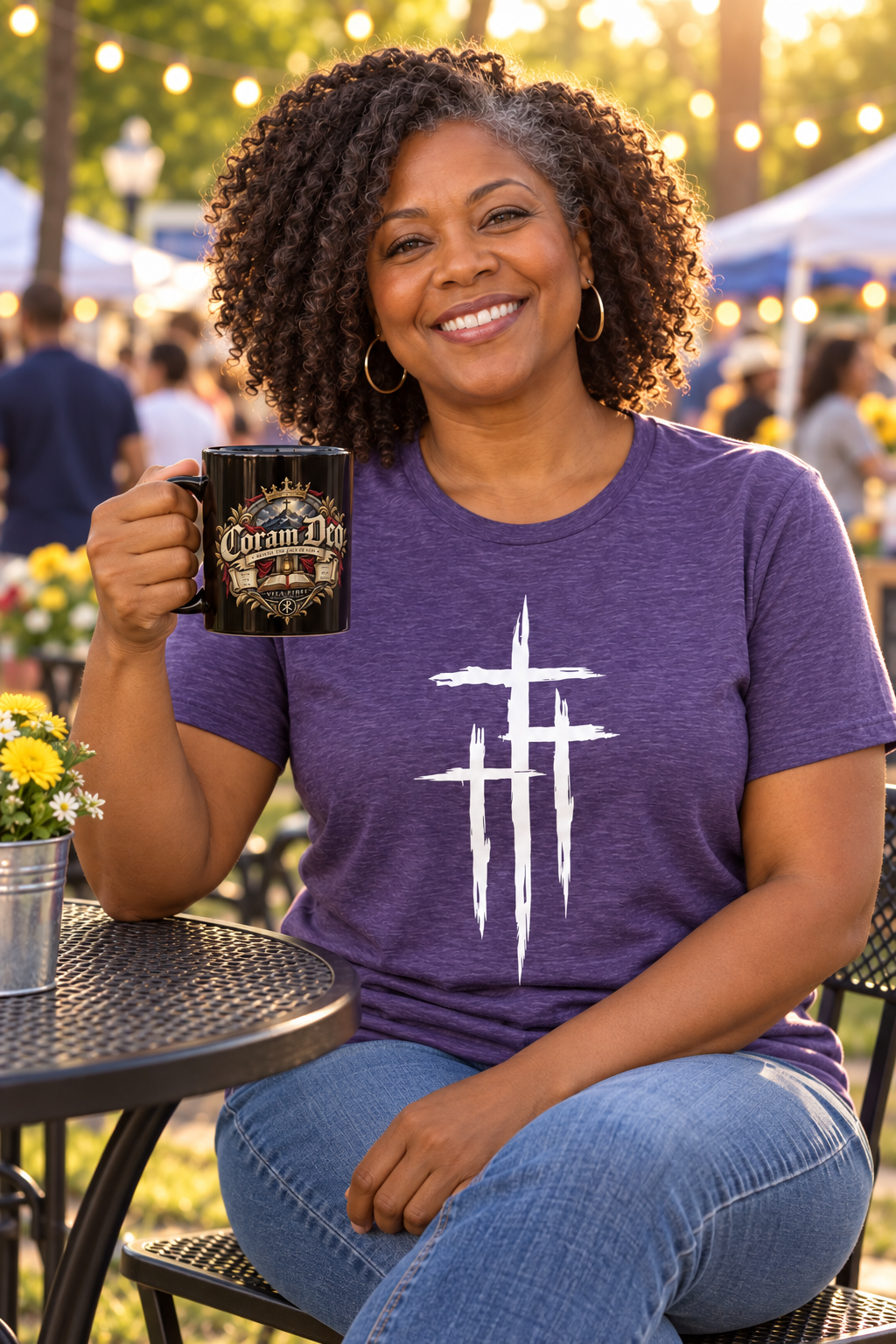 Coram Deo Black Coffee Mug