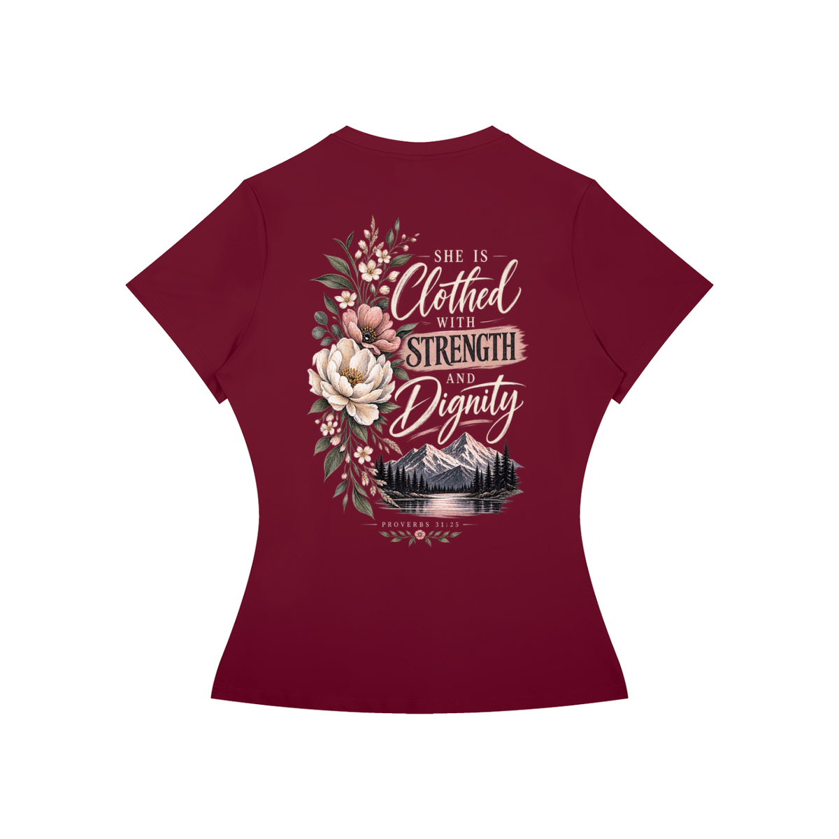 Proverbs 31:25 Women’s Slim Fit Performance T-Shirt