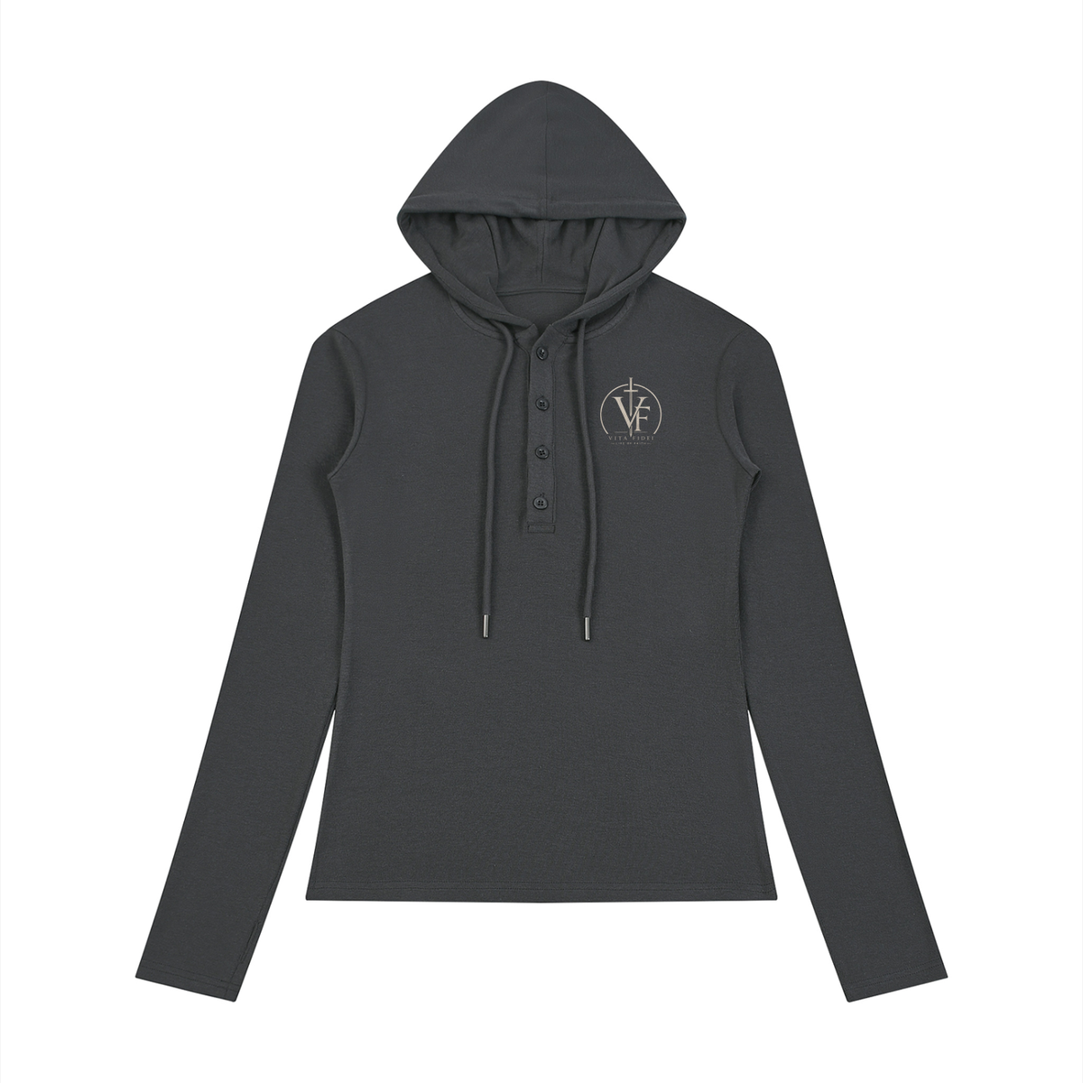 Proverbs 31:25 Women’s Slim Half-Button Hoodie