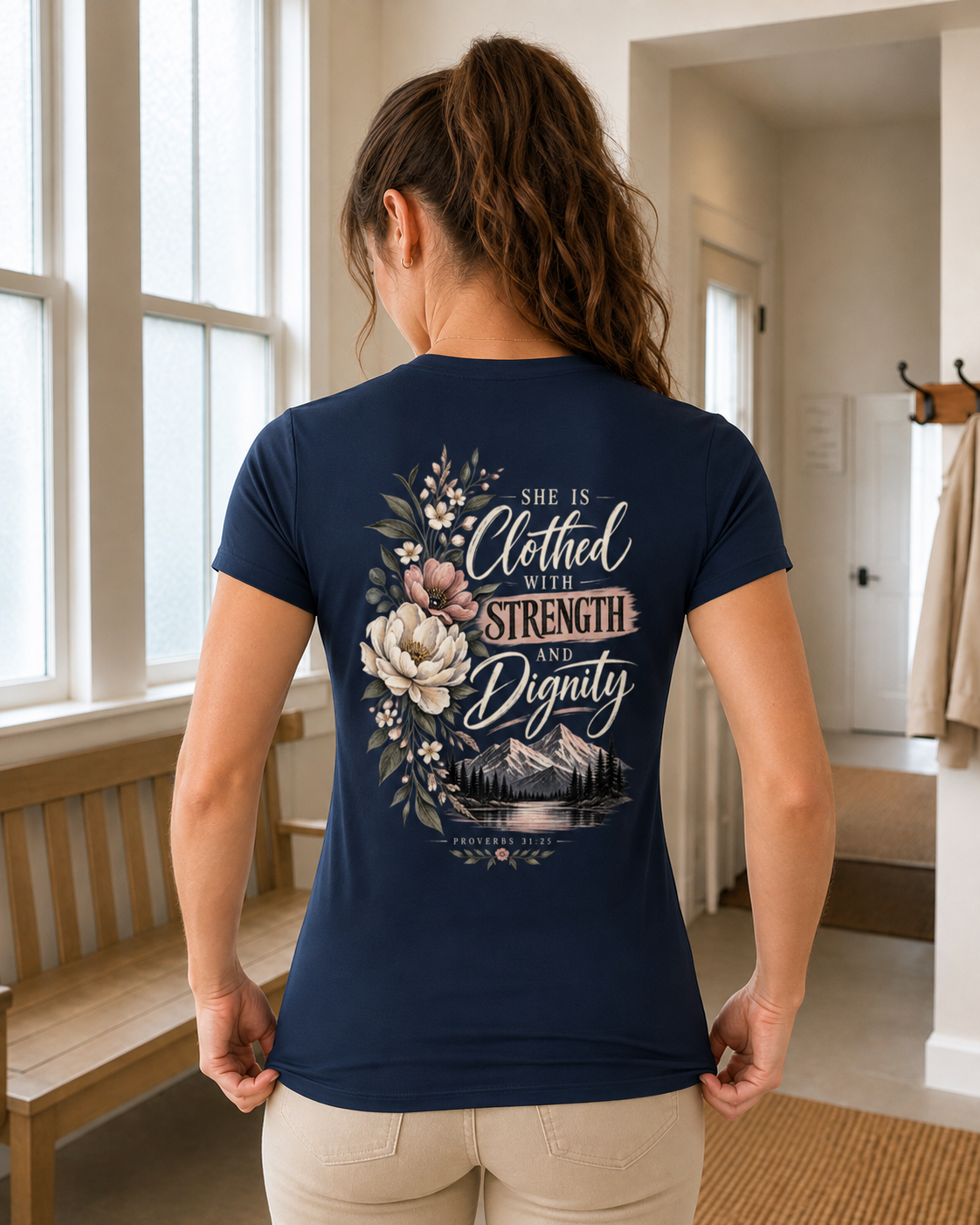 Proverbs 31:25 Women’s Slim Fit Performance T-Shirt